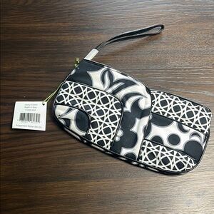 Vera Bradley Jazzy Black and White Patterned Clutch
